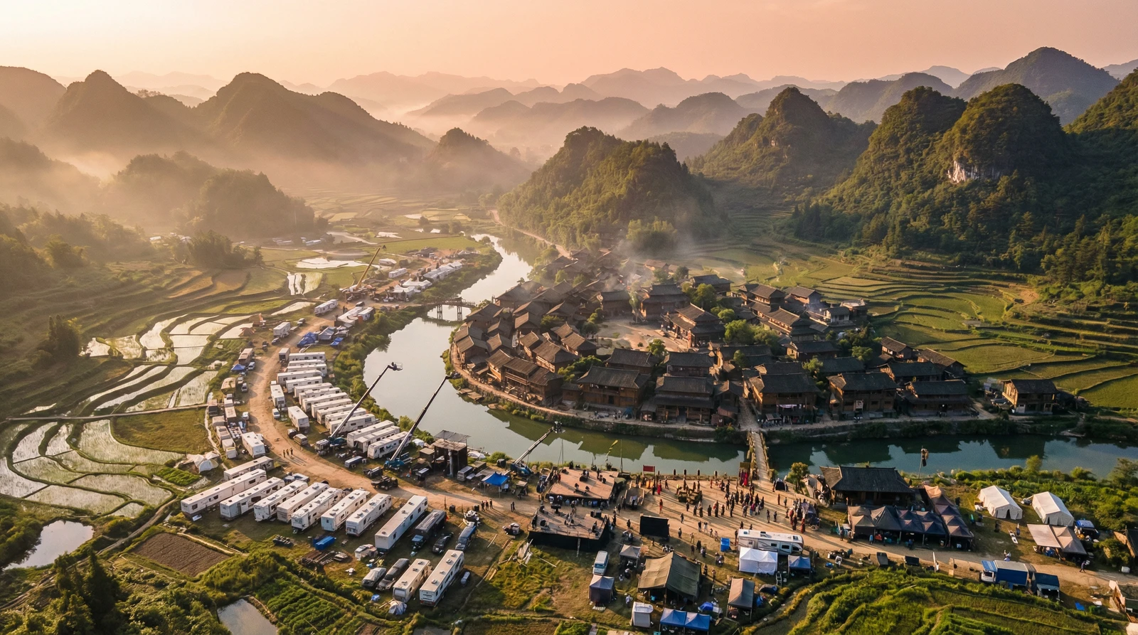 草莓视频海角社区栏目航拍外景拍摄基地全景